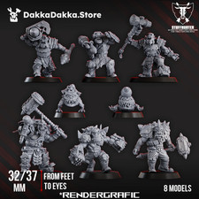 Orks - Head Crackaz Mob (8) -