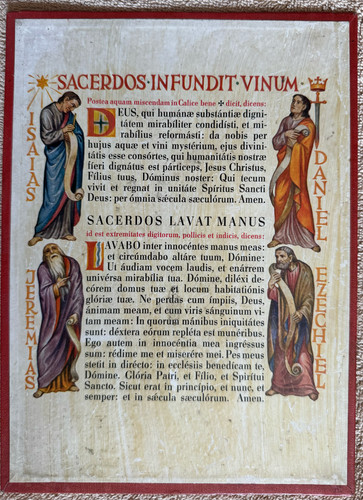 Kanontafel sacerdos infundit - kanontafel,,