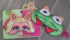 NEU The Muppets Reversible MISS PIGGY & KERMIT Satin Feel Augenmaske / Schlafmaske