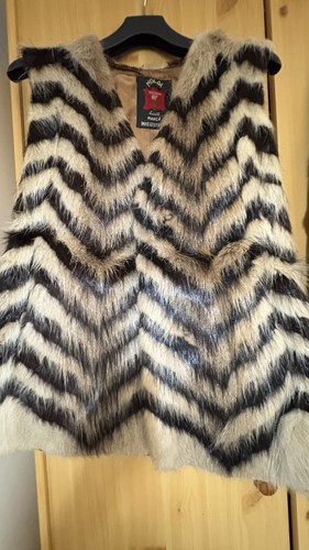 Pelzjacke ärmellos echtpelz - pelzjacke,