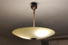 ART DECO GLAS SCHLAFZIMMER TELLERLAMPE DECKENLAMPE 50ER JAHRE