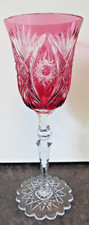 25380/ Val St. Lambert Überfang Weinglas  Höhe ca. 21,5 cm  -beschädigt-