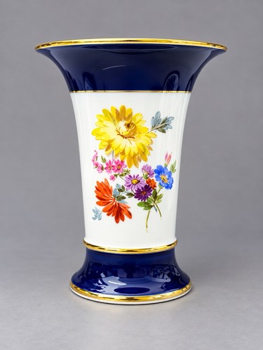 Meissen vase kobaltblau mit - ,