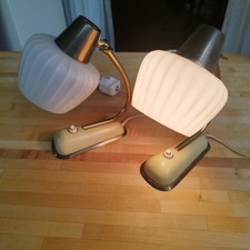 60er Tischlampe Messing Glas  Tischleuchte lamp mid century 60s