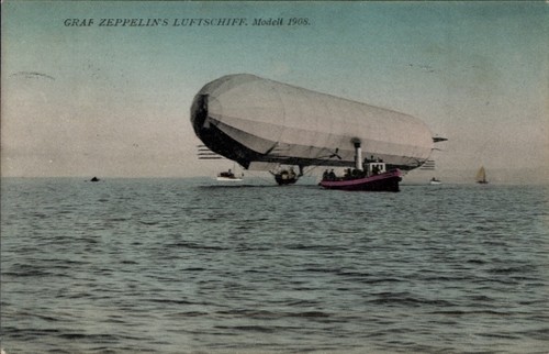 Graf zeppelins luftschiff - ak,
