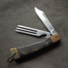 Taschenmesser mit Gabel Horn