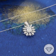 Wert 1250,- Zarte Damen Anker Kette & Brillant Anhänger 585 Weiß Gold T0046 xxyy