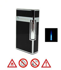 WinJet Premium Jet Feuerzeug edel schwarz/chrom Deluxe Bohrer Gasfeuerzeug Stein