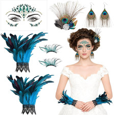 6 Stück Pfau Kostüm Damen