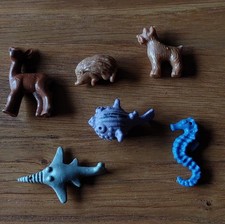 6x Original Schleich Mini Tiere Figur Gummi 70er Jahre Vintage Spielzeug Kinder