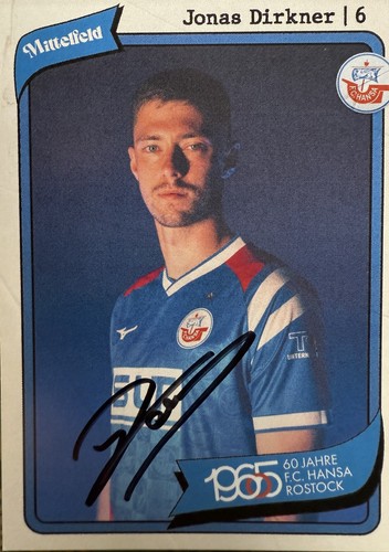 Autogrammkarte jonas dirkner - autogrammkarte,