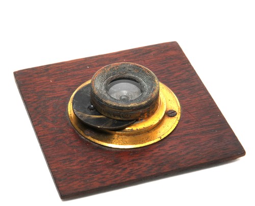 Vintage pipon brass lens - a.j.,