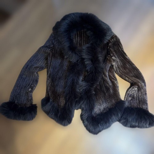 Nerz strick jacke fuchspelz - nerz,