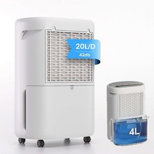 Luftentfeuchter Elektrisch 20L/Tag Raumentfeuchter 60m² Entfeuchter Bautrockner