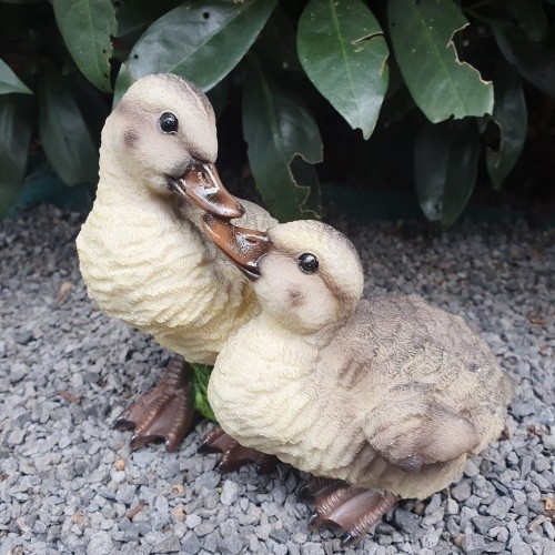 Gartenfigur zwei kleine enten - gartenfigur,