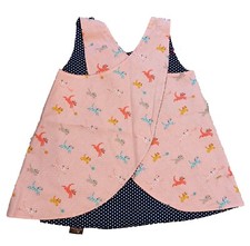 Wendekleid Schürzenkleid Katzen Trägerkleid Kinderkleid Sommerkleid Baumwolle