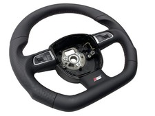 AUSTAUSCH Lenkrad Leder Lederlenkrad Multifunktion AUDi Q5 8R ABGEFLACHT S-Line