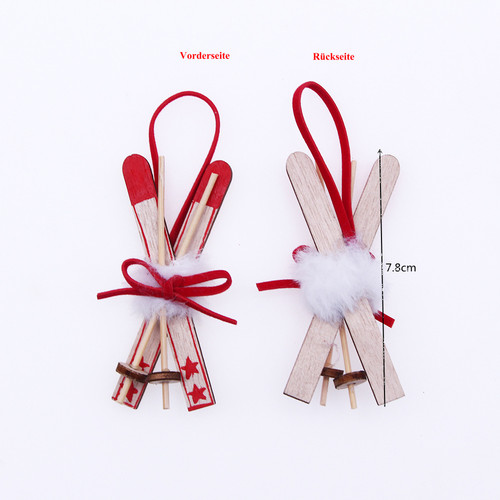 Miniatur ski holz 8cm - 7,8cm, deko