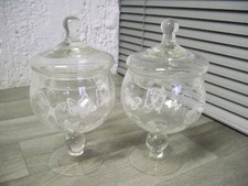 2 x Bonboniere Glasdose-mit