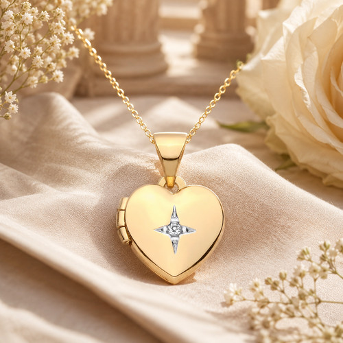 Kleines herz gold medaillon - kleines,
