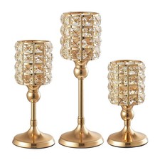 Crystal Golden Candle Holder