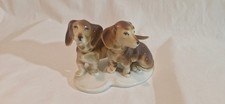 Porzellan, Dackel-Paar, Hund, Gestempelt und m. Nr. in Top Zusatand