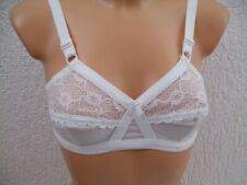 Mieder- BH Kreuzschnitt ohne Bügel weiß haut 75A- 110DD Unterwäsche
