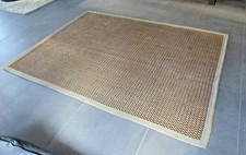 ** DESIGN ** SISAL GEFLOCHTENER TEPPICH - TEPPICHBODEN - 168 x 218 CM - BRAUN *