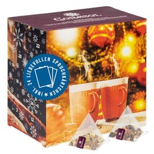 Corasol Adventskalender Paare Tee für Zwei 24 x 2 Teemischungen Pyramidenbeutel