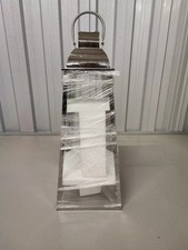 XXL Laterne MARSEILLE aus Glas und Edelstahl