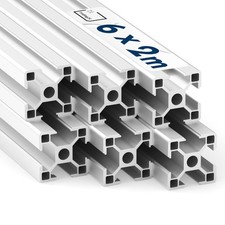 Alu Profil 6x 30x30mm 2m System-, Montage-, Konstruktionsprofil Nut 8