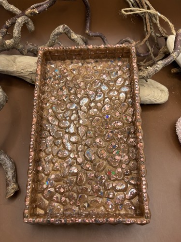 Kleines deko tablett - neu, resin