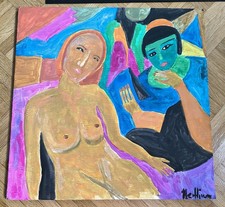 Gemälde Frauen  Expressionismus ABSTRAKT Handgemalt Kubismus WANDBILD
