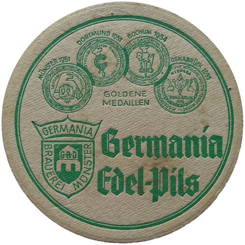 Alter bierdeckel germania - bierdeckel,