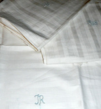 DDR Bettwäsche NUR 4 Kissen STREIFEN UNBENUTZT 100% BW Monogramm "JR"