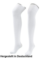 Overknees weiß schwarz