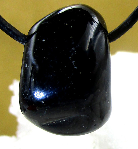 Onyx trommelstein gebohrt - onyx,
