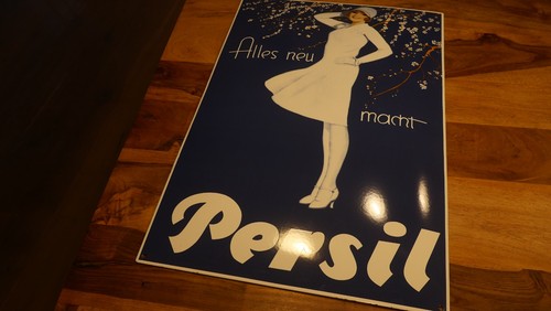 Persil emaille werbeschild - persil,