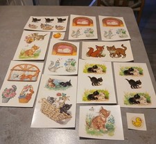 33 DDR Abziehbilder  Katzen, Küken, Fuchs - Planet Verlag Berlin (1)