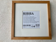 IKEA RIBBA Bilderrahmen kurz benutzt Holz Buche mit Passepartout 23 x 23 cm