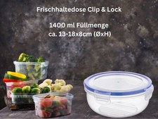 Frischhaltedose Clip & Lock Rund Rechteck Auswahl👈 XL Gefrierdosen Vorratsdosen