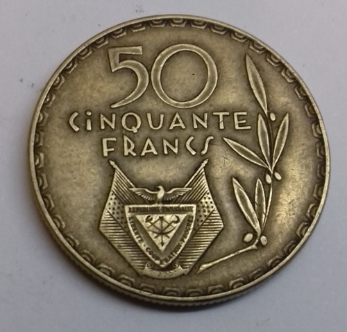 Ruanda francs 1977 - ruanda, 50