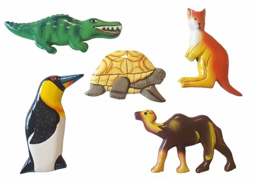 Magnet holz wildtiere 5er - wildtiere,