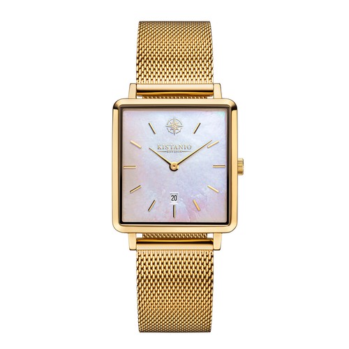 Carre damenuhr gold perlmutt - carre,