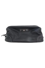 FELIX Kosmetiktasche Damen Leder Schwarz Elegant Klassisch 25cm Kulturbeutel