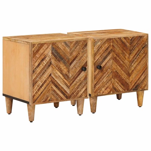 Nachttisch braun massivholz - nachttisch,
