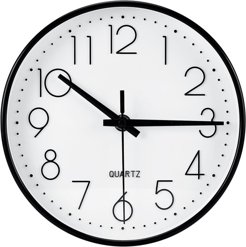Wanduhr rund 20cm modern - modern, weiß