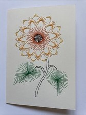 Fadengrafik Grußkarte