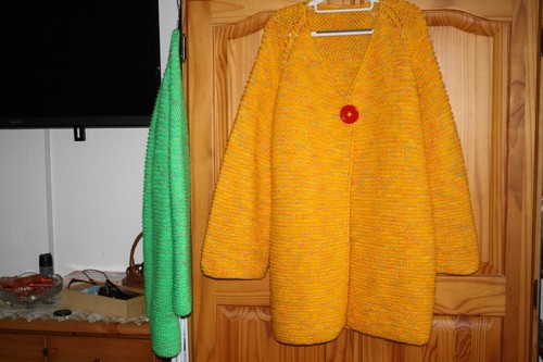 Handgestrickte jacke 48 - handgestrickte, 46/48