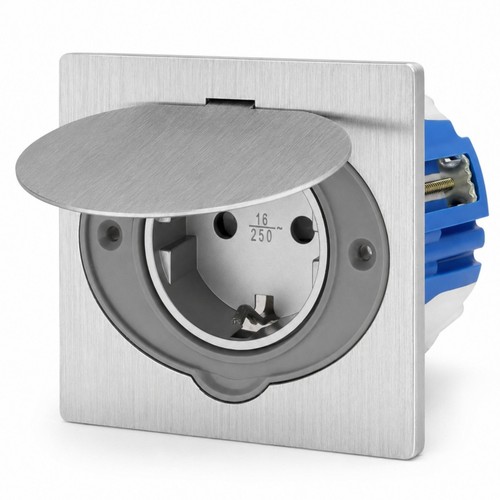 Metall einbausteckdose ip44 - einbausteckdose,